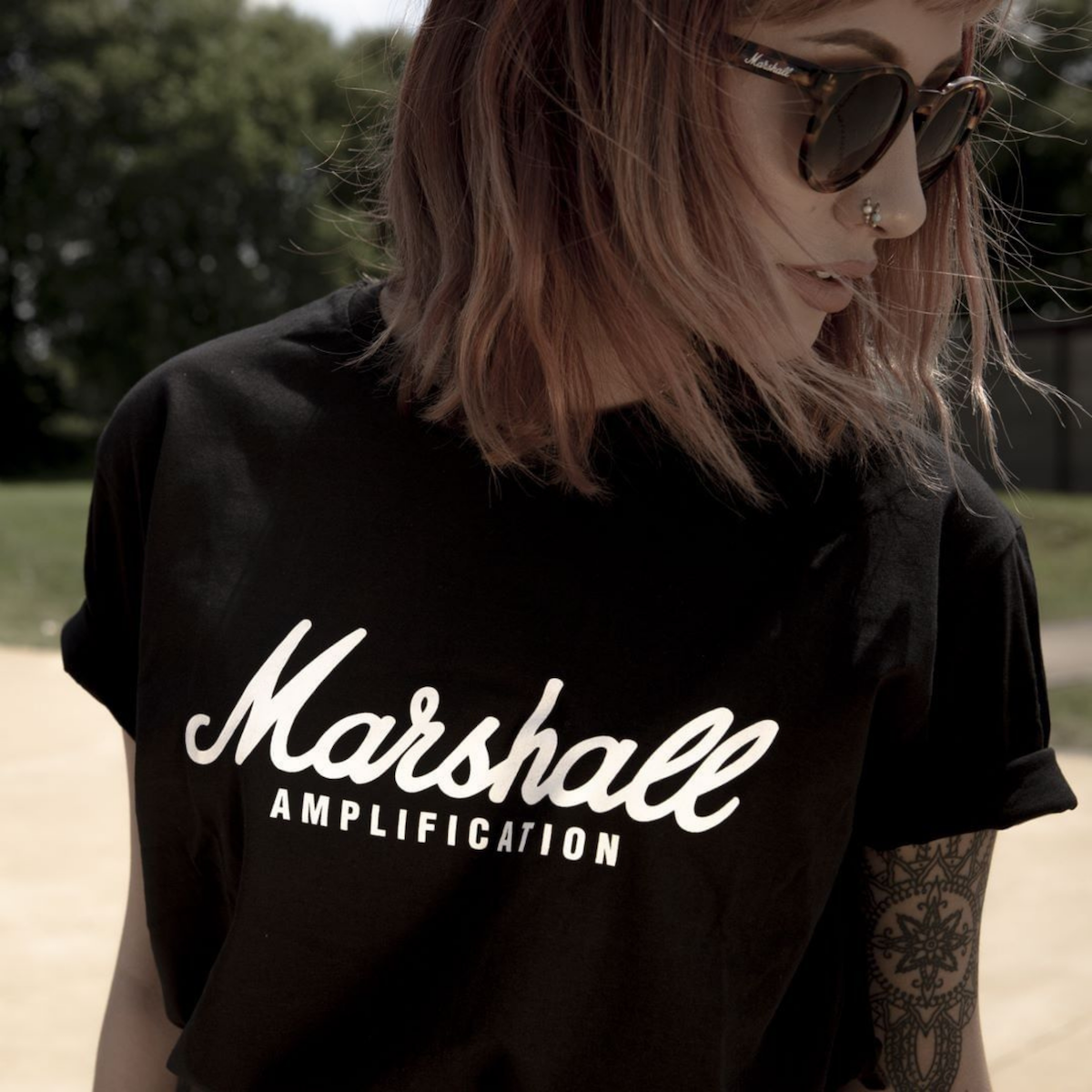 Marshall Script Logo 純棉 T Shirt